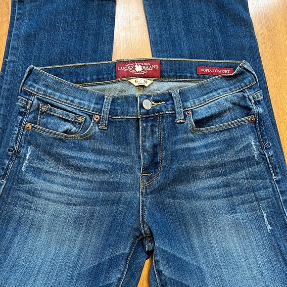 Lucky Sofia Low rise Straight Leg Jeans  Size 6  28 x 29 - Picture 3 of 5